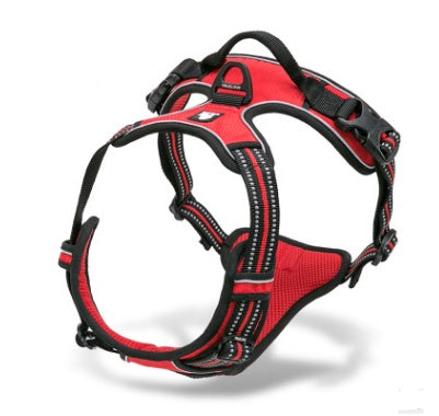 TrueFit Reflective Harness Overview: Two safety belt connection points: the aluminum alloy D-ring on the back of the safety belt and the stainless steel O-ring on the front of the safety belt. Ergonomic design: easy to open and easy to close. Reduce the r