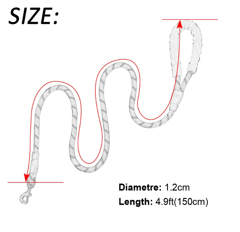 PacePup Overview: - Foam handle, experience walking dog easily - Sewing with herringbone car encryption needle, more robust and safe to walk the dog - Encrypted imitation nylon reflective anti-skid handle - Electrophoresis black hooks are made of zinc all