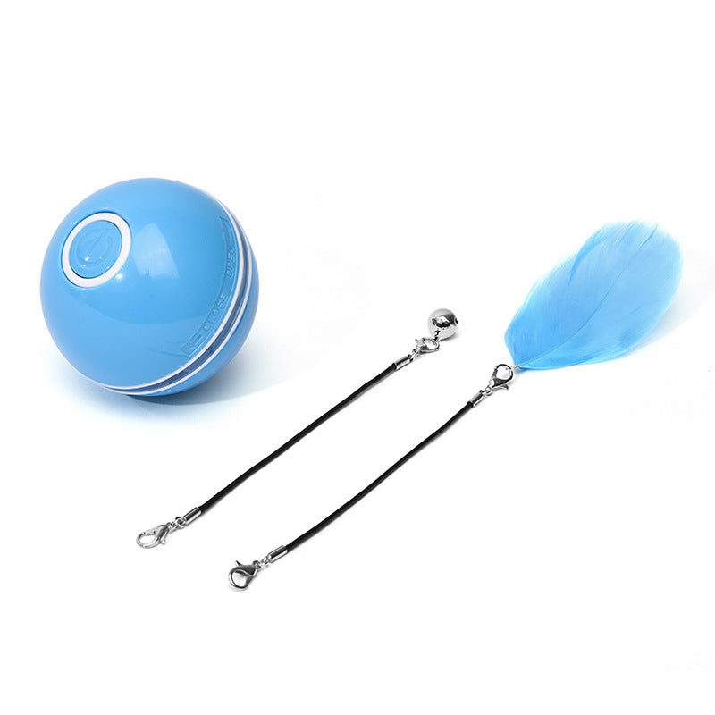 GlowChase Describe: 1. Two color mode design, unique red light mode and colorful light change mode, attract your kitten at any time. This cat toy has bells and feathers, which can stimulate the cat's hunting instinct. 2. Built-in cat's favorite catnip: Th