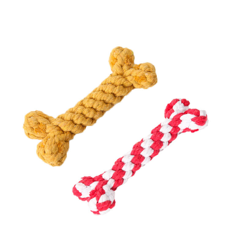 Classic Chew Bone – Safe Play Toy for Dogs Product category: knot toys Material: cotton rope Purpose: pet toy dog toy bone Function: bite resistant Size: around 15cm Dog Toys