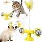 GlowSpin™ When the cat is playing, the toy can swing back and forth freely without falling over. Driven by the self-weight module at the bottom, the toy can be moved forward or backward by swinging. When the product is laid horizontally, the toy can also