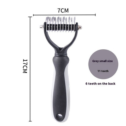 KnotAway™ Dual Pet Comb Product information: Specifications: Pink small size, pink large-sized, blue Small size small size, blue plus size, new style pink small size, new style pink pink large-sized, new blue color blue Small size small size, new blue col