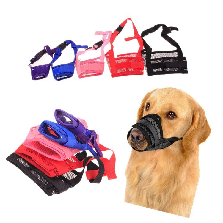 EasyFit Dog Muzzle Product information: Product name: nylon gauze breathable mouth cover Product material: high quality nylon fabric Product color: red pink blue purple black Product size: S is suitable for mouth around 12-15cm M fits mouth around 14-20cm