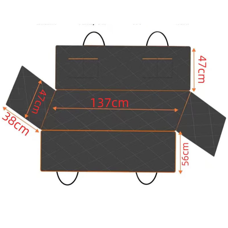 FurSafe Travel Mat Product information: Color: Orange edge-double pocket, all black-double pocket, Orange edge with Net-double pocket Specification: 147 * 137cm Material: Oxford cloth Applicable object: Dog Packing list: Pet pad + with 2 lanyards Product