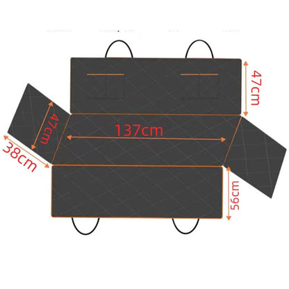 FurSafe Travel Mat Product information: Color: Orange edge-double pocket, all black-double pocket, Orange edge with Net-double pocket Specification: 147 * 137cm Material: Oxford cloth Applicable object: Dog Packing list: Pet pad + with 2 lanyards Product