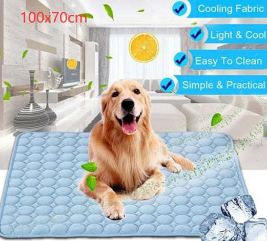 Cooling Ice Silk Pet Bed – Summer Nest for Dogs & Cats Overview: 1. Cool, comfortable, durable and pet-friendly 2. Provide instant cooling effect 3. Suitable for pets of all sizes 4. Use this simple and effective pet cooling pad to help your pet withstand