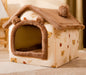 SnuggleHaus™ Enclosed Bed Overview: 1.Self-warming Fabric. Premium synthetic plush fur, a combination of comfortable and breathable, cozy, warm. 2.Durable Bottom. Can be placed in a balcony corridor or other places without worrying about sliding, providin