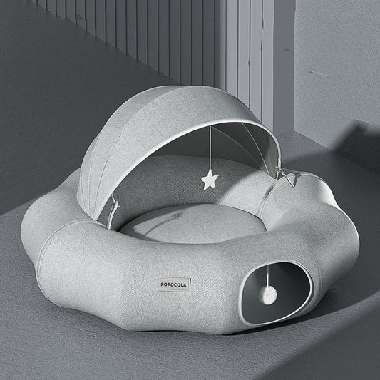HideHoop™ – Collapsible Donut Tunnel Bed for Kittens Product information: Color classification: cat tunnel nest, cat tunnel nest + summer ice nest Applicable size: [removable, washable and foldable] [fat cat can drill] [cool and breathable] Material: Shum