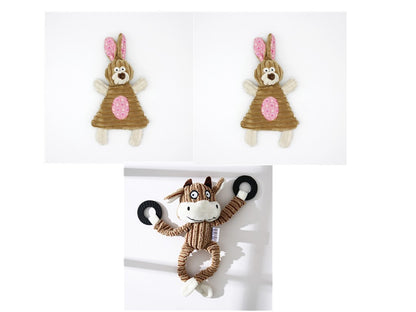 Donkey Plush Chew Toy – Squeaky & Fun for Puppies Overview: 100% brand new and high quality. It's a good gift for your pet. hours of fun for you and your dog. Product Information: Product category: pet toys material: plush Specifications: white, brown, gr