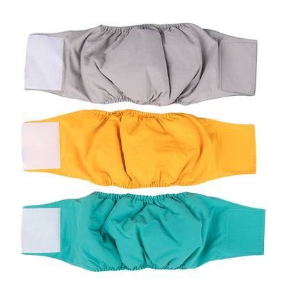Pet-specific Dog Physiological Belt Diaper Product information : Material: Cotton Product Category: Physiological Pants Color: black, brown, red, yellow, green, gray, light purple Size Information: Size : XS(27g), S(31g), M(44g), L(57g), XL(68g) Packing l