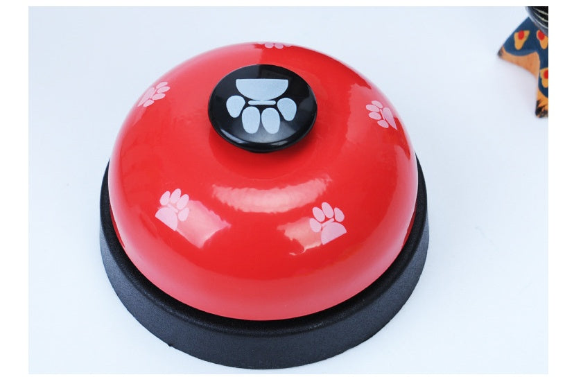 Pet Bell Trainer Describe: 100% brand new and high quality Bright colors, attract the attention of cats and dogs, sturdy and bite resistant, mechanically perfect, no battery required. Ring the bell to eat, ring the bell to urinate, develop intelligence, i