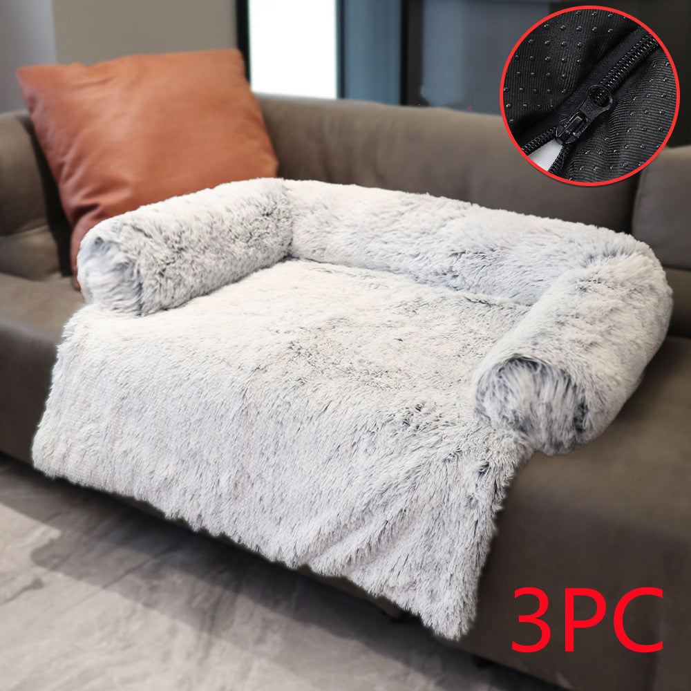 PlushPod™ 2-in-1 Pet Bed Product information: Material: pp cotton Size: s, m, l Color: powder gray coffee Size S M L Outer diameter(L*W*H) 76*73*16cm 90*85*20cm 105*93*20cm Inner diameter(L*W) 56*62cm 65*72cm 76*81cm Features: Long hair Packing list: Dog