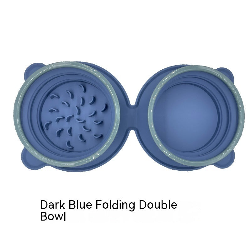 FurFold Pet Bowl Set Overview: 1. Foldable Dual Bowl: Collapsible dog bowls, that feed your pets with food & water at the same time, Portable with compact size, save your space when traveling, walking 2. High-Quality Material: Dog travel bowls are made of