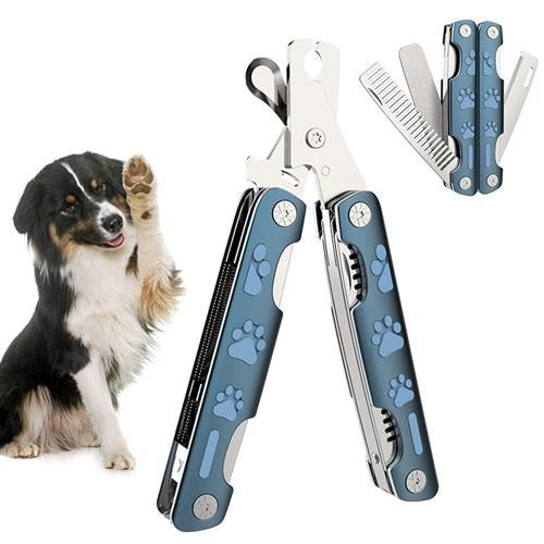 Clip & Comb™ – Folding Nail Clipper with Pet Comb Product information: Goods number: Nail scissors Applicable pet category: general Material: Stainless steel Packing list: Nail clippers*1 Shears & Scissors