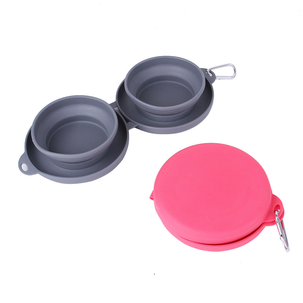 PetFold Twin Bowl Collapsible Double Dog & Cat Bowl – Portable, Spill-Proof, Travel-Friendly Feed your furry companions with ease—anywhere, anytime. This foldable double bowl is the ultimate solution for pet parents on the go. Whether it’s a quick walk, a