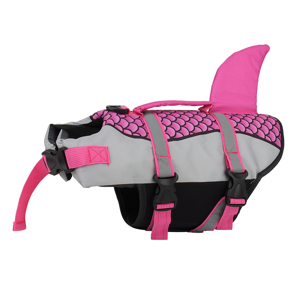 SharkPup Dog Life Vest Overview: PET LIFEJACKET WITH HIGH BUOYANCY - The life jacket is made of ripstop Oxford cloth. The body of the pet life vest is filled with EPE and the belly is made of diving fabric so that the pet lifejacket supplies high buoyancy