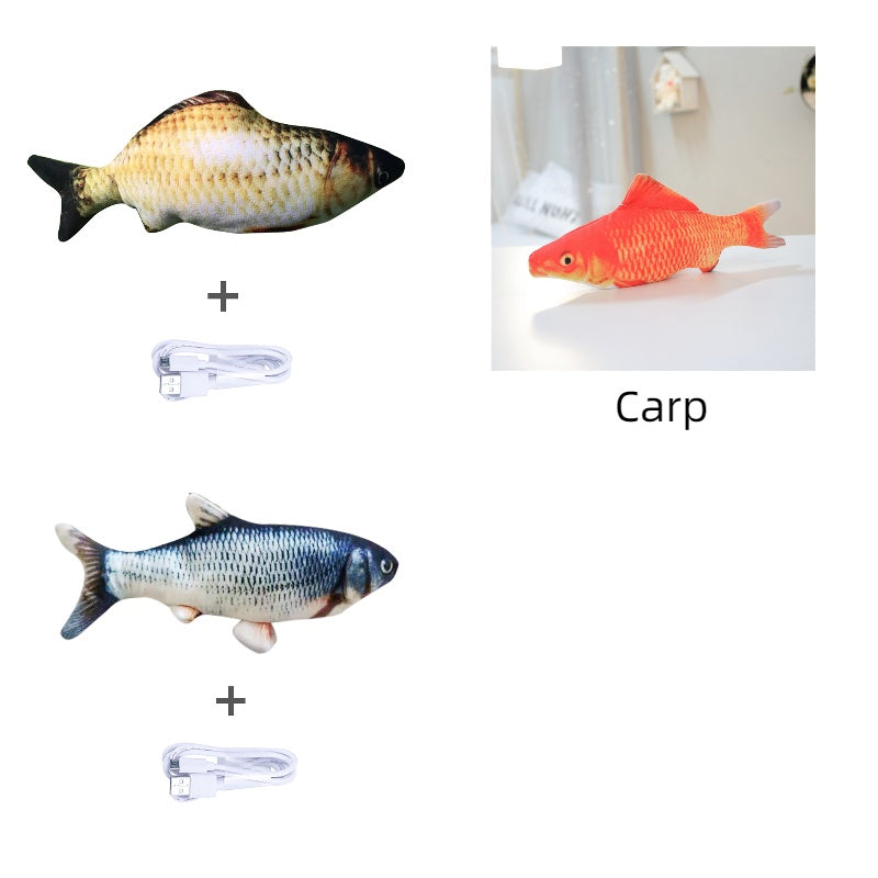Simulated Flopping Fish – Fun Electric Toy for Cats (Catnip-Free) Overview: 1. With high quality material, this ornament is durable and not easy to damage. 2. This toy does not contain toxic and harmful things and materials, and it is healthy and safe for