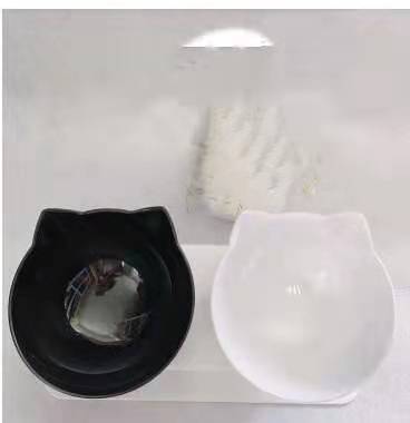 FurSpine Cat Feeder Product information: Shape:Round Material: Plastic Complete automatic feeding: Yes Product No.: Cat head transparent double bowl Color: Transparent cat head bowl Easy to clean transparent bowl: For dogs and cats Transparent bowl of cat