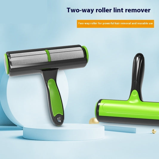 FurSwipe™ 2-Way Lint Roller Product information: Color: green (boxed), Lake Blue (blister), Gray White (blister) Material: ABS TPR polyester brush Specification: Lent remover Packing list: Sticky brush*1 Product Image: Lint Rollers