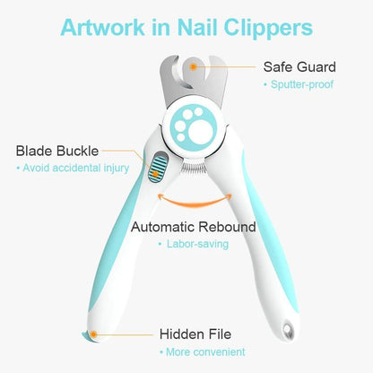 PawClip™ – Easy-Grip Pet Nail Clippers for Cats & Dogs How to Trim Your Dog Nails ? 1. Hold pets paw securely but gently while trimming the nails. 2. See clearly where the blood line is and stop before you reach the pink part. Cut off the top of the nail