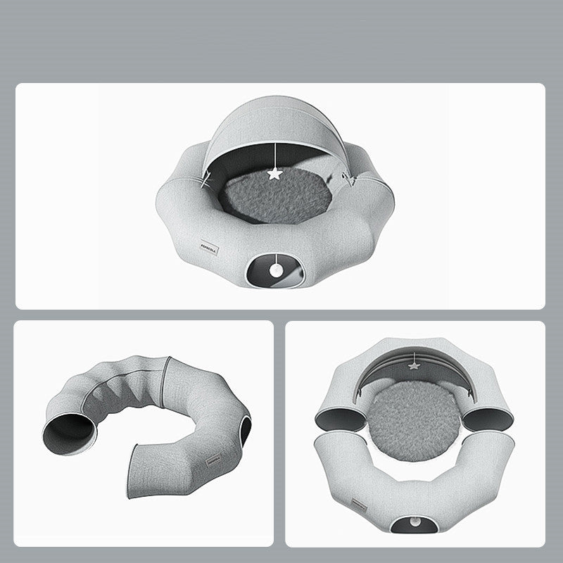 HideHoop™ – Collapsible Donut Tunnel Bed for Kittens Product information: Color classification: cat tunnel nest, cat tunnel nest + summer ice nest Applicable size: [removable, washable and foldable] [fat cat can drill] [cool and breathable] Material: Shum