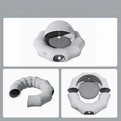 HideHoop™ – Collapsible Donut Tunnel Bed for Kittens Product information: Color classification: cat tunnel nest, cat tunnel nest + summer ice nest Applicable size: [removable, washable and foldable] [fat cat can drill] [cool and breathable] Material: Shum