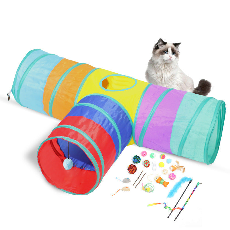 ClimbTunnel™ – Foldable Play Path for Curious Cats Product information: Product Name：Cat litter Material：Polyester Weight:360g Size (as above) :85X30X25CM Applicable objects: all kinds of cats Washing: hand wash [water rinse Function: Companionship / soot