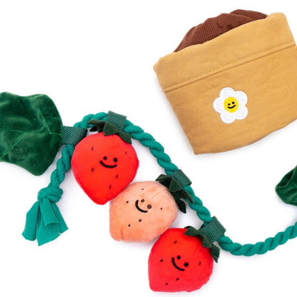 BerryPot™ – Sniff & Pull Dog Treat Toy Product information: Product category: Tibetan food toys Material: plush Product name: Strawberry potted plant set toy Size information: Packing list : Pet hidden food toys*1 Product picture: Dog Toys