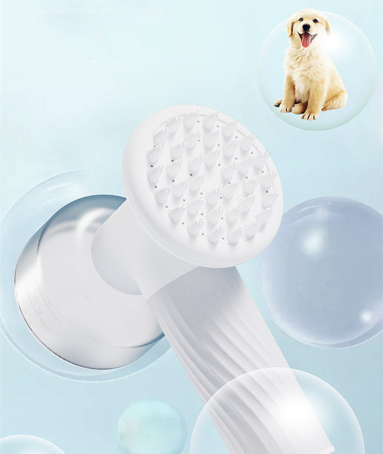 FoamPaws Electric Bath Brush Overview: MATERIAL: The dog bath brush is made of silicone, which has the advantages of high-temperature resistance, easy cleaning, and quick drying. Our pet bath brush gives you and your dog or cat a good interaction to massa