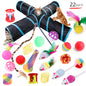 PlayKit™ – Cat Tunnel & Toy Set for Endless Fun Product information: Color: B99501,B99502,B99503,B99504,B99505 Specifications: 22-piece set (random color of accessories) Material: Polyester Import or not: no Category: Pet Toys Packing list: Pet toy set *1