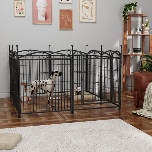 FurFort Outdoor Pen Heavy-Duty 8-Panel Metal Dog Playpen – 32" Height, Foldable with Door Spacious. Safe. Sturdy. Your Pet’s Personal Playground. Product Overview Give your pet the freedom to play, rest, and explore safely with this indoor & outdoor dog p