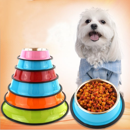 PawBasin Feeder Dual-Use Stainless Steel Pet Bowl with Non-Slip Melamine Base Give your furry friend a stylish, safe, and practical dining experience with our dual-use pet bowl, combining premium stainless steel and a colorful melamine outer shell. Design