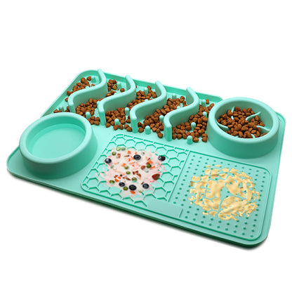FurSniff Pet Mat Overview: 1. The licking mat is a unique form of pet slow-feeder dog bowl for the dog and puppies. 2. The lick mats have different textures whose design effectively reduces the speed of a pet’s eating 3. It cleans the pet's tongue and pro