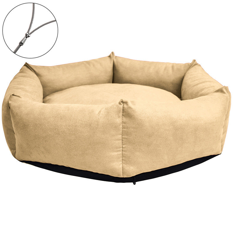CozyHaven™ – All-Weather Washable Dog Kennel Product information: Materials: cloth Product category: pet nest Color: red, yellow, wine red, khaki, blue, dark green, light gray, dark gray, dark brown, purple Size: Outer Diameter S:50cm/19.68inch M:60cm/23.