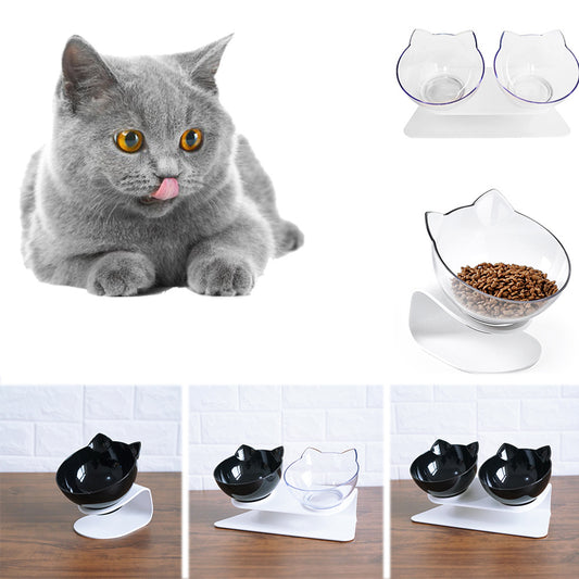 FurSpine Cat Feeder Product information: Shape:Round Material: Plastic Complete automatic feeding: Yes Product No.: Cat head transparent double bowl Color: Transparent cat head bowl Easy to clean transparent bowl: For dogs and cats Transparent bowl of cat