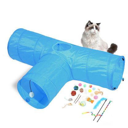 ClimbTunnel™ – Foldable Play Path for Curious Cats Product information: Product Name：Cat litter Material：Polyester Weight:360g Size (as above) :85X30X25CM Applicable objects: all kinds of cats Washing: hand wash [water rinse Function: Companionship / soot