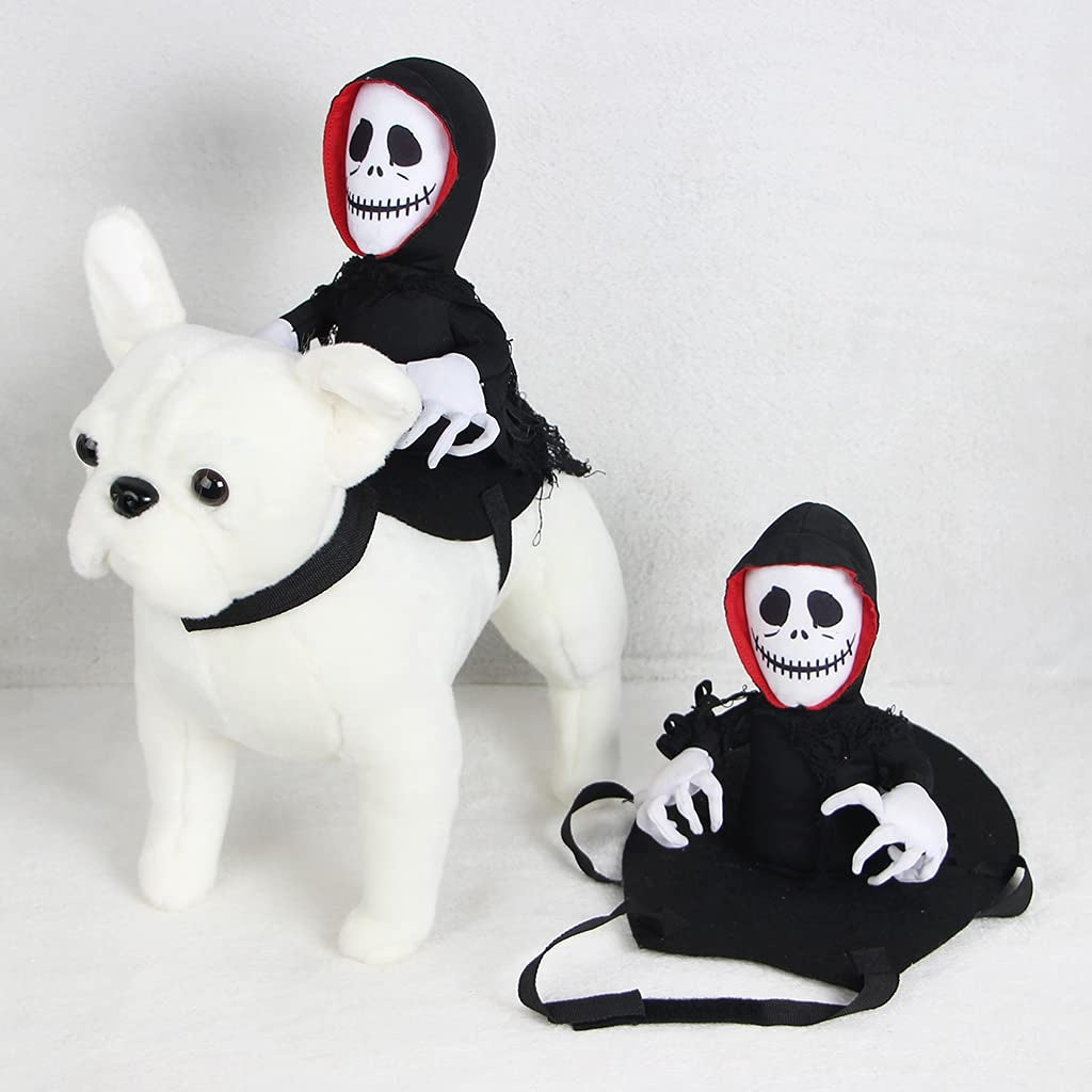 SpookyPaws™ Halloween Vest Overview: Unique and vivid design: The super realistic Horror mask is an excellent Halloween cosplay accessory. When pets wear this costume, they become cool and look scary, but also fun. Let your pet join the party and be the s