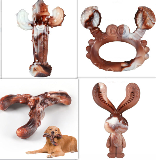 Heavy-Duty Nylon Chew Toy – Long-Lasting Fun for Dog Product information: Color: meat of rabbits beef flavor, squirrel beef flavor, cactus beef flavor, crab beef flavor, antlers beef flavor, tricerops beef flavor, Christmas deer beef flavor Material: Nylo