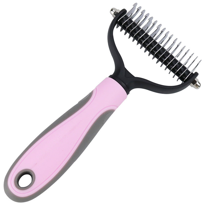 KnotAway™ Dual Pet Comb Product information: Specifications: Pink small size, pink large-sized, blue Small size small size, blue plus size, new style pink small size, new style pink pink large-sized, new blue color blue Small size small size, new blue col