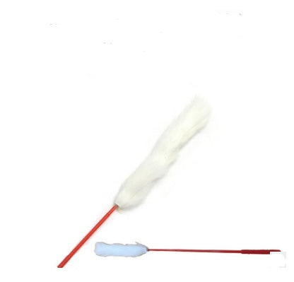 Handmade Wooden Cat Teaser – Fun Stick & Mouse Toy Product name: Solid wood funny cat stick toy Product material: solid wood hemp feather rope bell Feathers & Teasers