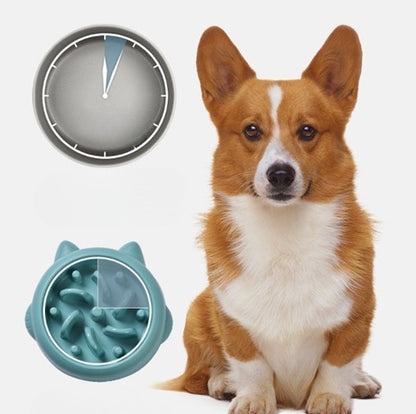 SlowPaw Feeding Bow Slow Feeder Dog Bowl – Anti-Gulping, Fun & Healthy Eating Transform mealtime into a safe and stimulating experience for your dog. Designed to promote slower, healthier eating habits, this slow feeder bowl helps prevent bloating, chokin