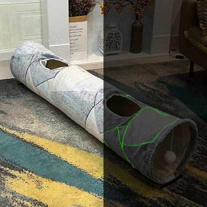 DragonGlow™ – Night-Light Rolling Cat Tunnel Product information: Material: flannel Product category: Cat tunnel Color: love, five pointed star, irregular line, moon and star Specification: 120 * 25cm Packing list: Cat tunnel*1 Tunnels