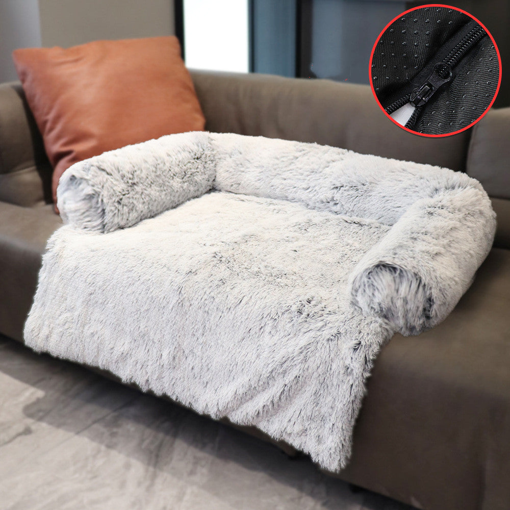 PlushPod™ 2-in-1 Pet Bed Product information: Material: pp cotton Size: s, m, l Color: powder gray coffee Size S M L Outer diameter(L*W*H) 76*73*16cm 90*85*20cm 105*93*20cm Inner diameter(L*W) 56*62cm 65*72cm 76*81cm Features: Long hair Packing list: Dog