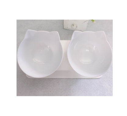 FurSpine Cat Feeder Product information: Shape:Round Material: Plastic Complete automatic feeding: Yes Product No.: Cat head transparent double bowl Color: Transparent cat head bowl Easy to clean transparent bowl: For dogs and cats Transparent bowl of cat