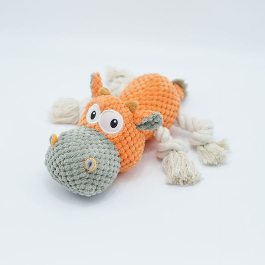 MooBuddy™ – Soft Cow Toy with Squeak Product information: Color: Orange Cow, pink cow, Blue Cow Specification: 24*20 * 9.5cm Material: Plush Category: Pet Toys Packing list: Dog toysX1 Product Image: Dog Toys