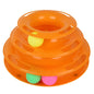 TurboTower™ Features Stacked play station perfect for one or more cats Sturdy construction stands up to vigorous play Three levers for an exciting fun Balls spin and roll to excite kitty's desire to play Non-skid pads at the bottom Come with three colorfu