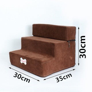 PawStep Pet Stairs Product information: Name: Pet ladder Seasons: Spring, summer, autumn, winter Material: deerskin velvet, high density sponge Features: Detachable, can be randomly combined Color: Grey, dark grey, Khaki, light brown, Dark brown, dark cof