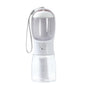 FurGo Multi-Cup Overview: 1. 3-in-1 Design: This pet water bottle features a built-in 300ml water, 100g food container, and waste bag compartment, providing all-in-one convenience for pet owners on the go. 2. Built-in Filtration System: The water dispense