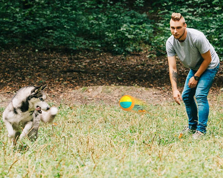 TugToss™ Overview 1. This is a pet toy that interacts with the main pet and integrates multiple functions such as automatic telescopic hand throwing ball, pet yo-yo, molar ball and so on. This toy can bring more fun to the dog. 2. The hand throwing ball h