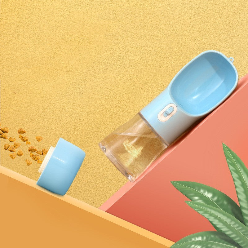 PawTrio Travel Cup Product Information: Material: Plastic Color: blue, pink, green, grey Size: 25.5x7x7cm Weight: 180g Capacity: 458ml Features: Plastic material for human use, high-temperature resistance, no deformation when filled with hot water Large o
